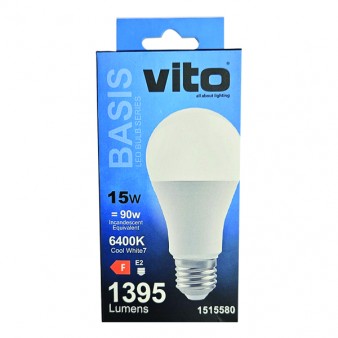 ΛΑΜΠΑ LED BASIS A60 E27 15W 1395Lm 6400K VITO